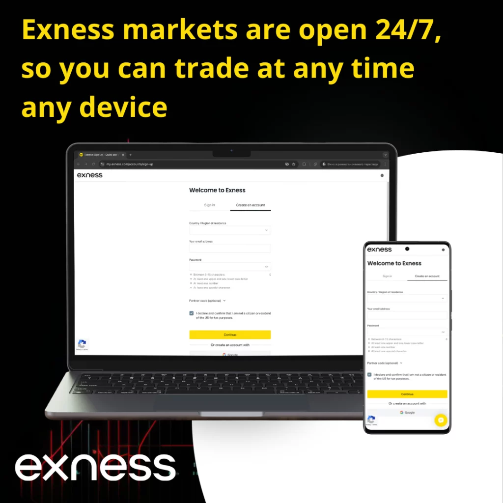 Logging into the Exness Trading Platform