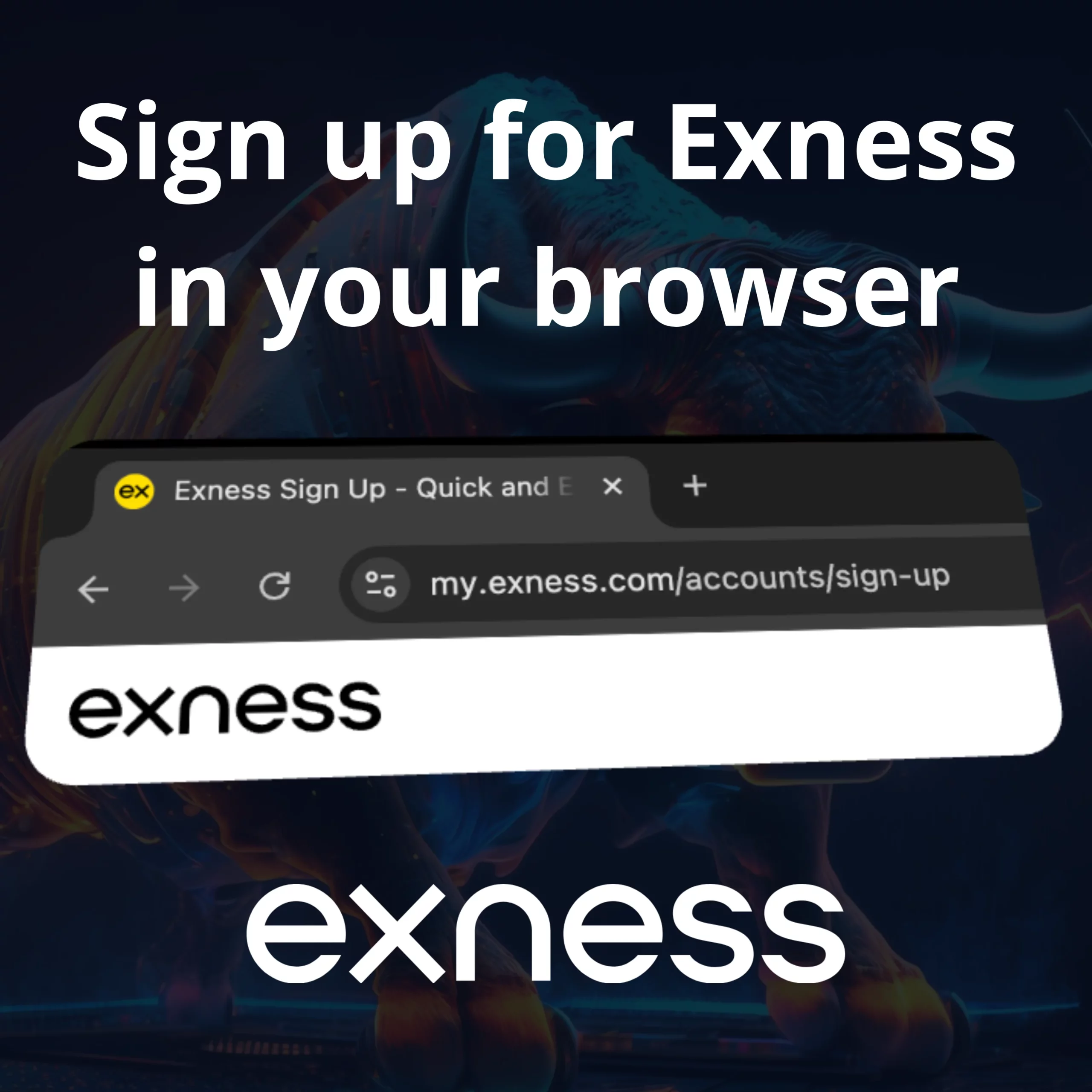 Registering via the Exness Website