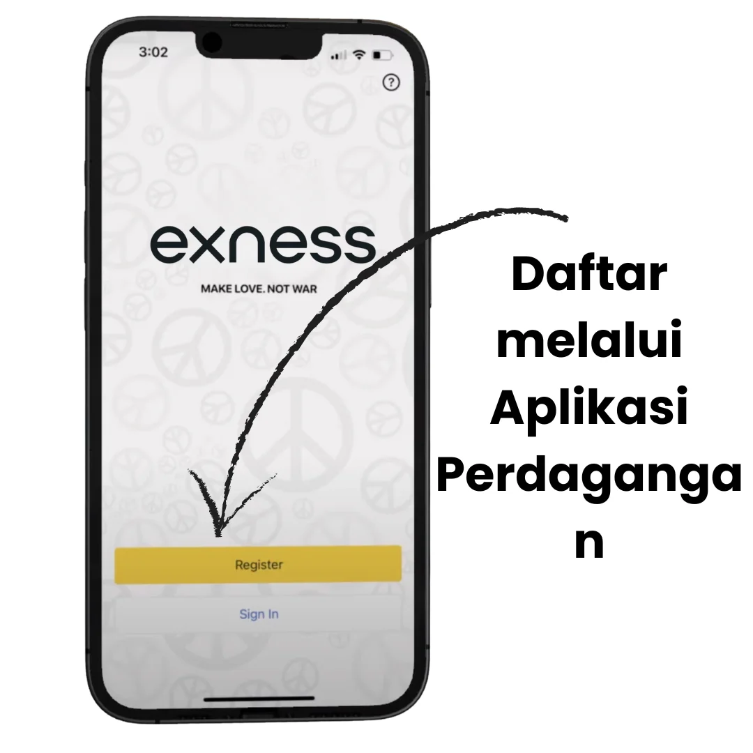 Pendaftaran Exness melalui Aplikasi Seluler Exness.